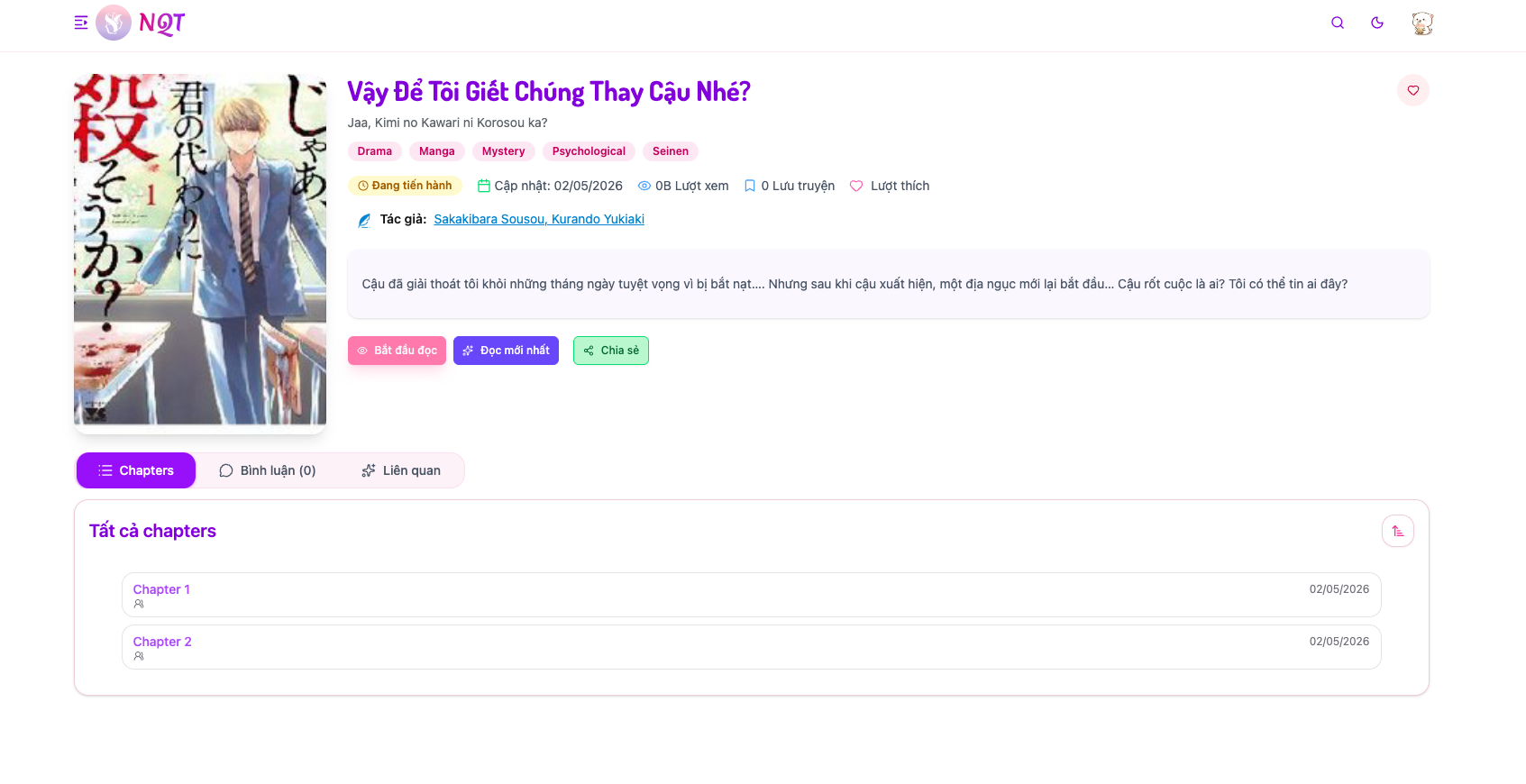 Source Code Web Truyện Laravel v14 - Dark Mode + Tùy Chỉnh Giao Diện | NQT Dev - ảnh 2